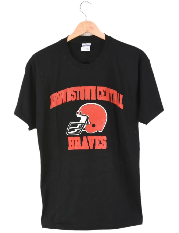 Brownstown Central Braves Printed T-shirt - L Wool Fabric Cashmere Fabric Tweed Fabric
