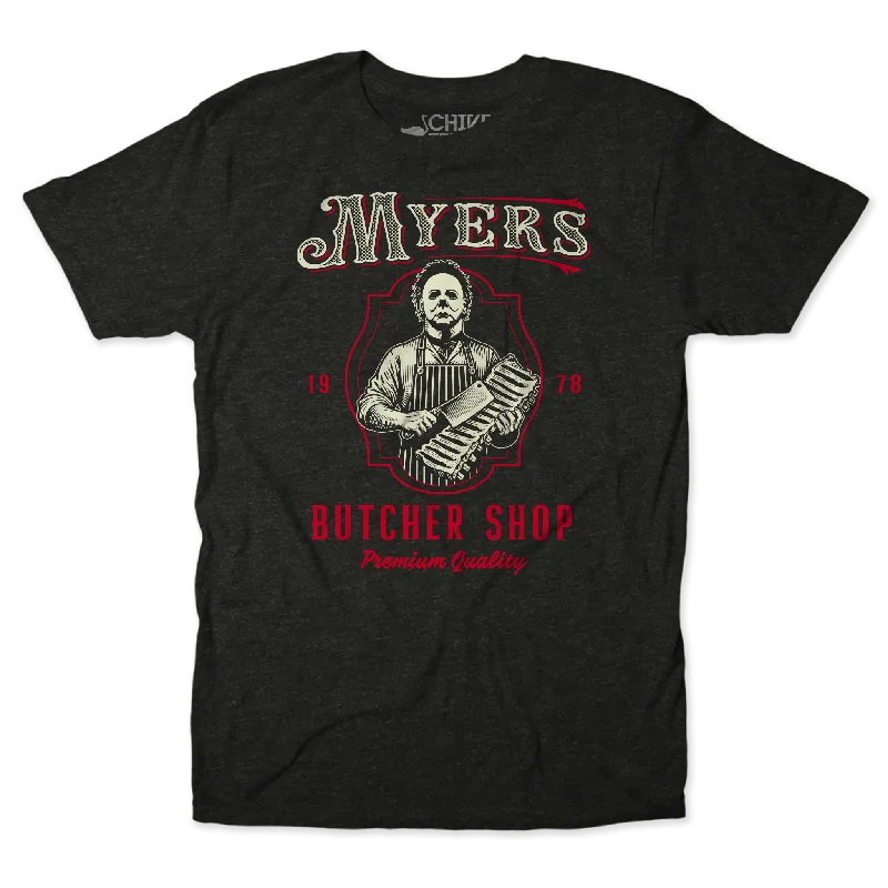 Butcher Shop Unisex Tee Graphic Embroidered Appliqued