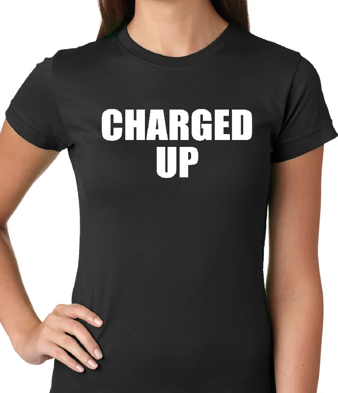 Charged Up Hip Hop Meek Diss Ladies T-shirt Mesh Blend Leather Blend Suede Blend