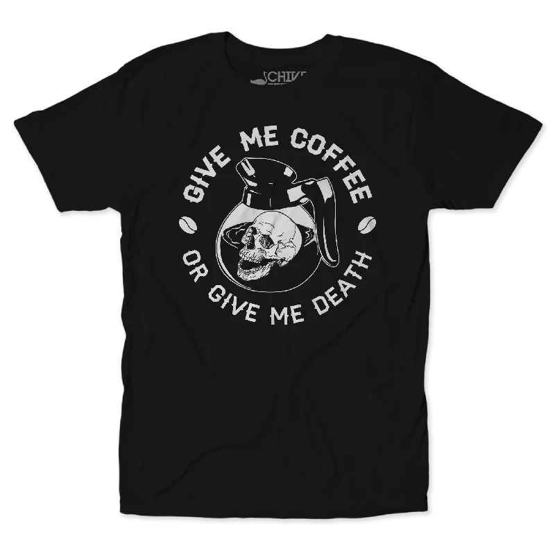 Coffee Or Death Unisex Tee Wool Fabric Cashmere Fabric Tweed Fabric