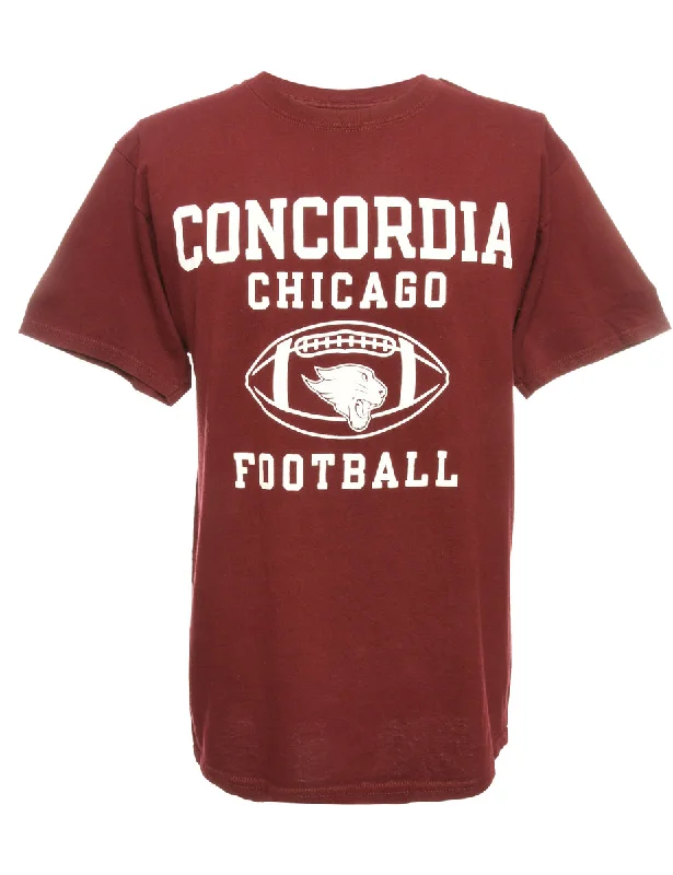Concordia Chicago Football Champion Printed T-shirt - M Rayon Velvet Corduroy