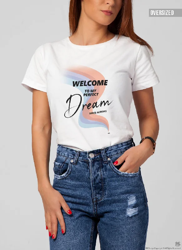 Fashion Women's T-Shirt With Sayings WTD386 Notch Collar Peter Pan Collar Cowl Neck