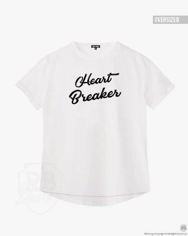 Women's T-shirt With Sayings "Heart Breaker" WTD382 Thin T-Shirt Open Front Quick Dry