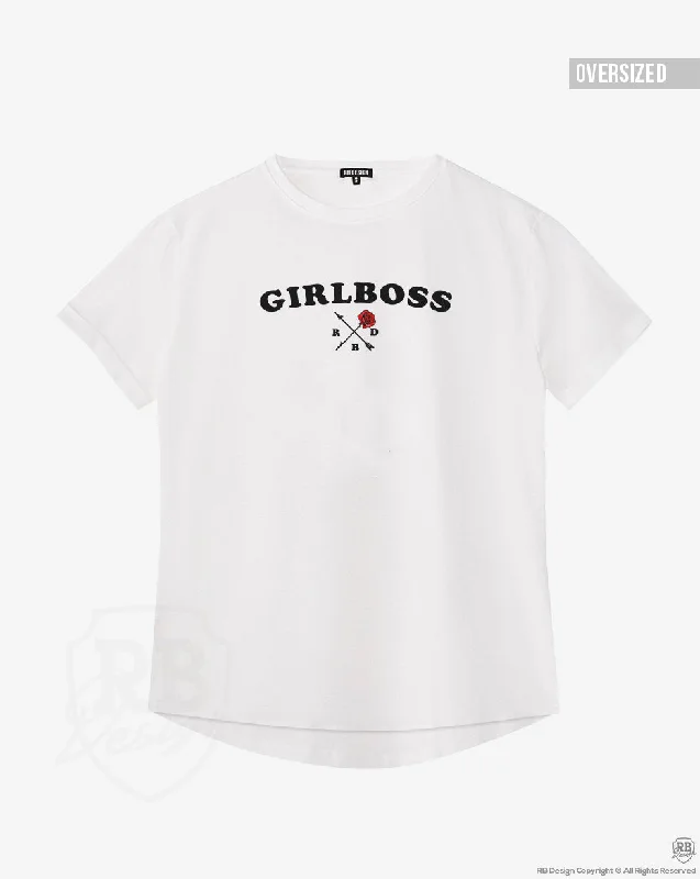 Women's Feminist T-shirt With Sayings "Girl Boss" WTD23 Modern Contemporary Chic