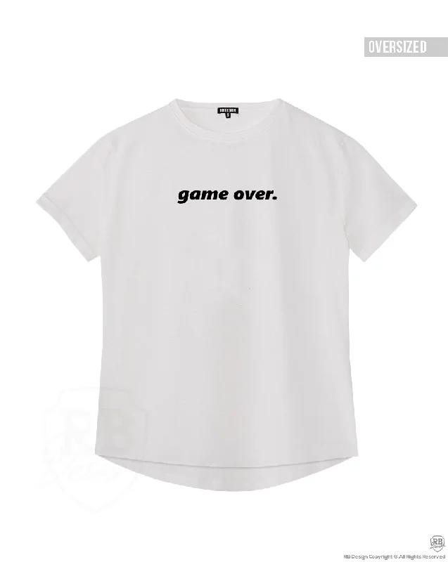 Copy of Game Over Women's T-shirt Collared T-Shirt Boat Neck A-Line