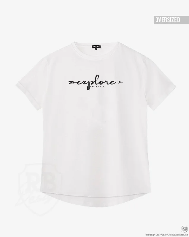 Trendy Women's T-shirt "Explore The World" WTD37 Elegant Classic Vintage