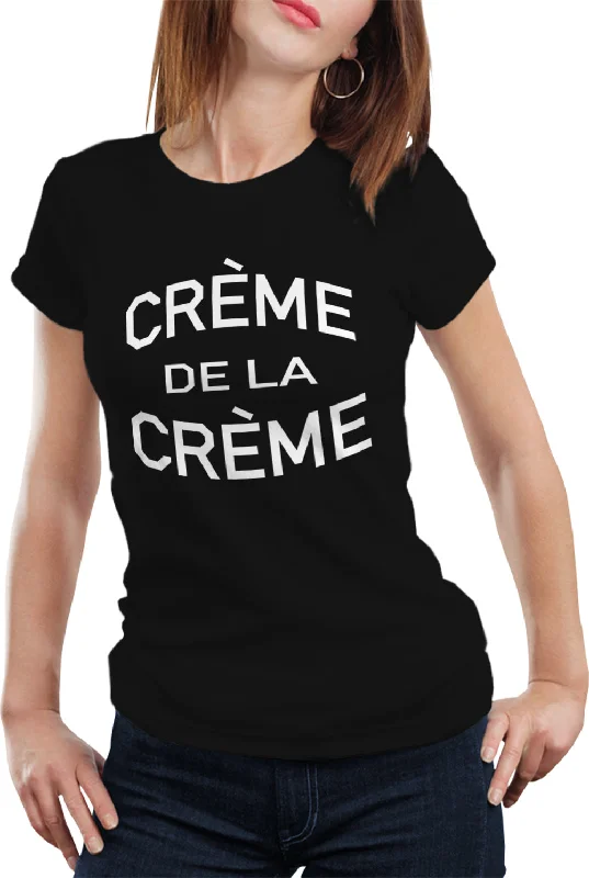 Crème De La Crème Girl's T-Shirt Graphic Embroidered Appliqued