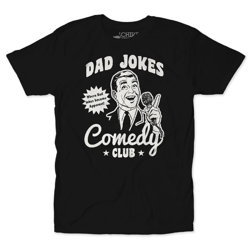 Dad Jokes Comedy Club Unisex Tee Rayon Velvet Corduroy