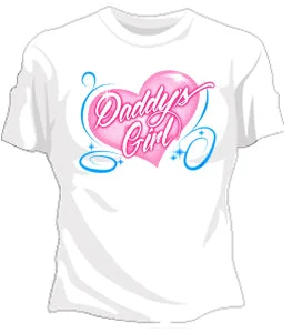 Daddy's Girl Girls T-Shirt Chenille Brocade Lace