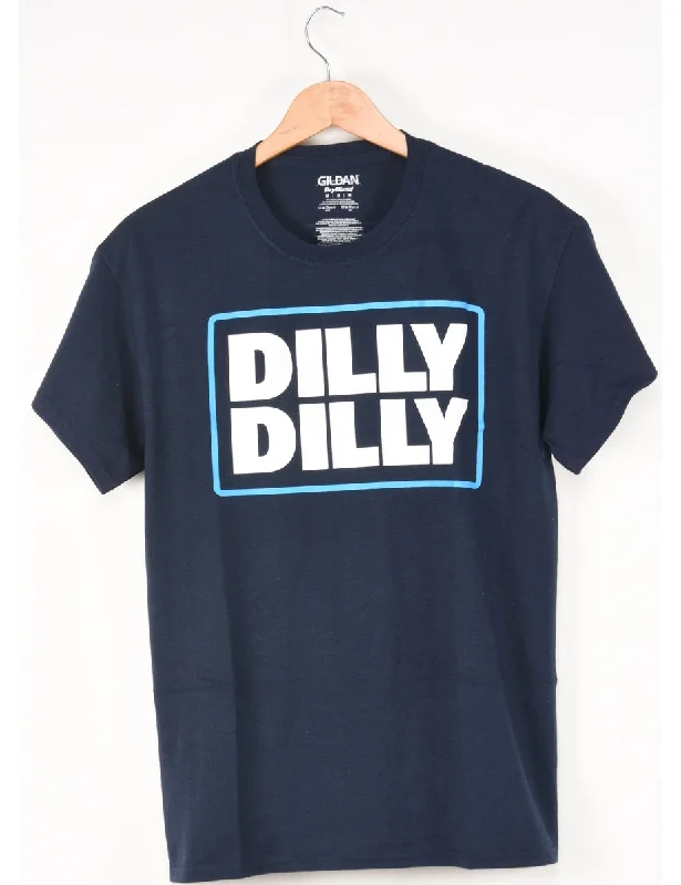 Dilly Printed T-shirt - M Welt Pockets Slit Pockets