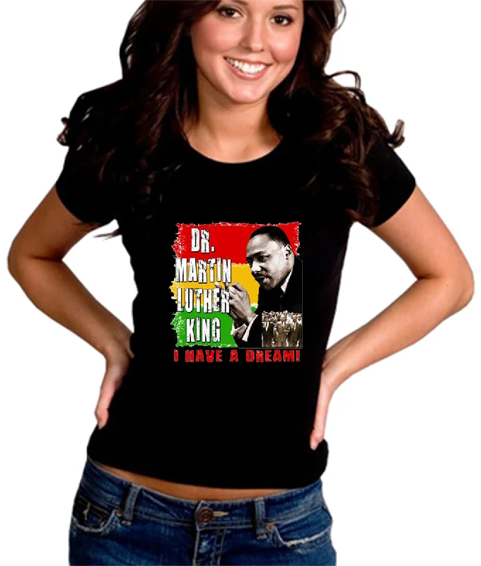 Dr. Martin Luther King I Have A Dream Girl's T-Shirt Cotton Fabric Linen Fabric Terry Fabric