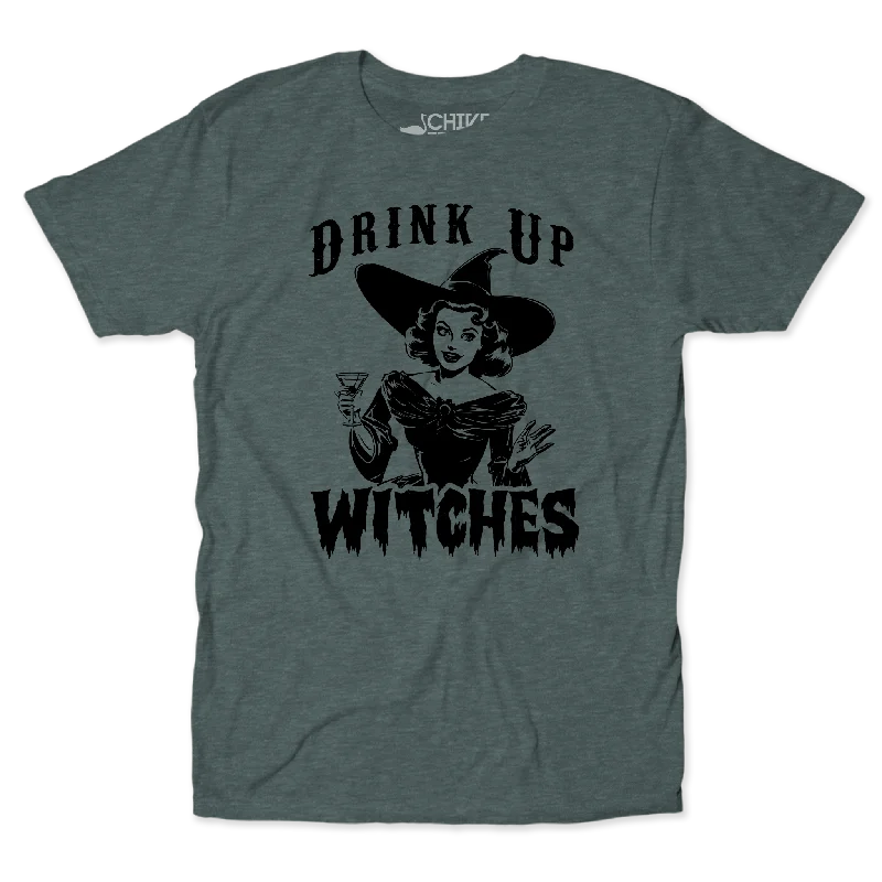 Drink Up Witches Unisex Tee Print Jacquard Patchwork