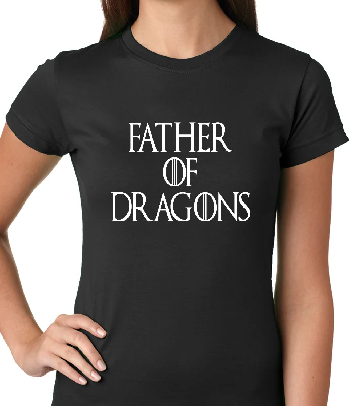 Father Of Dragons Ladies T-shirt Hooded Caped Shawl Collar