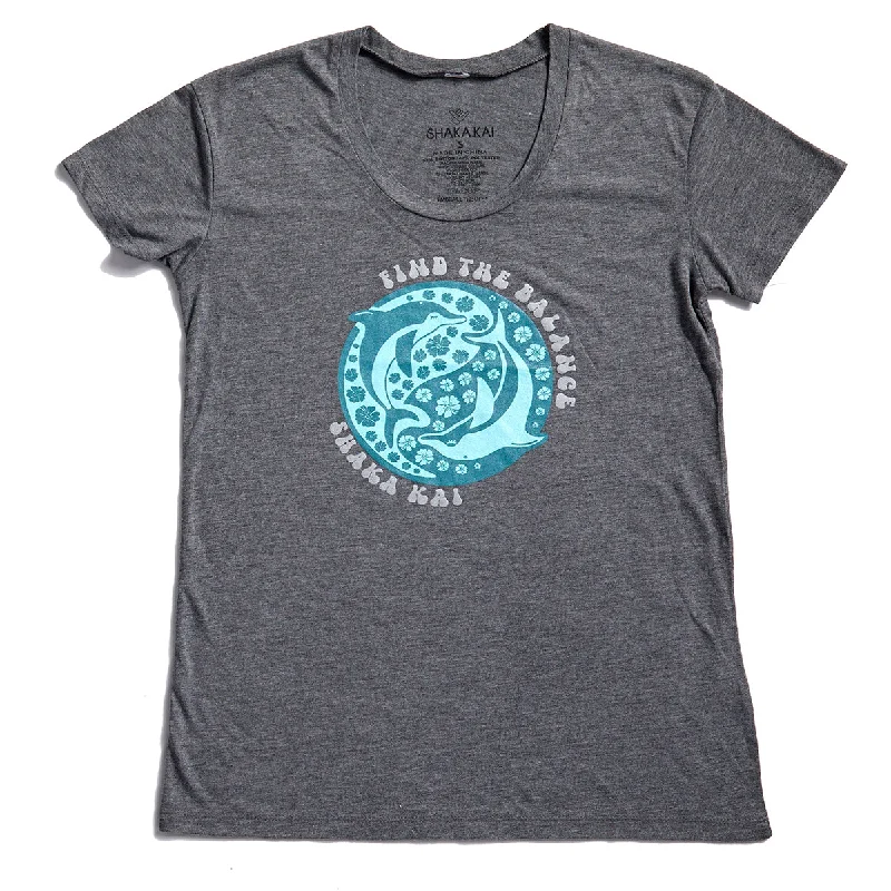 Find Balance Scoop neck T-Shirt Seamless Knitted Crochet