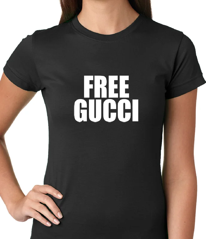 Free Gucci Guwop Ladies T-shirt Rayon Velvet Corduroy