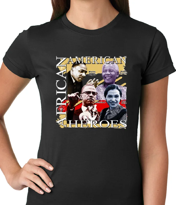 Full Color African American Heroes Ladies T-shirt Wool Fabric Cashmere Fabric Tweed Fabric