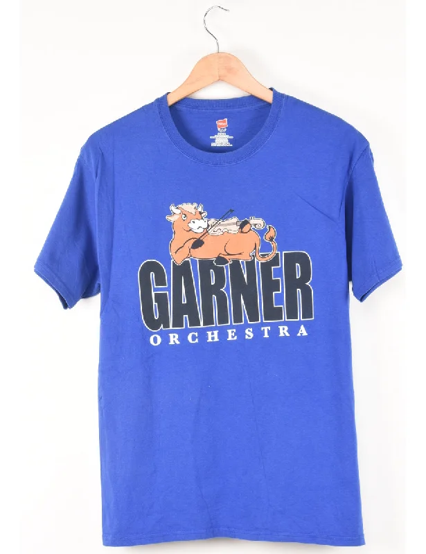 Garner Orchestra Printed T-shirt - M Spandex Blend Rayon Blend Denim Blend