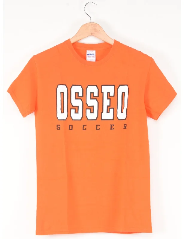 Gildan Osseo Soccer Printed T-shirt - S Solid Color Striped Floral