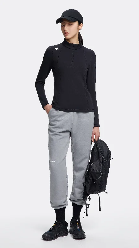 HOTSUIT Women Long-Sleeved T-Shirts Basic T-Shirt Crew Neck Short Sleeve