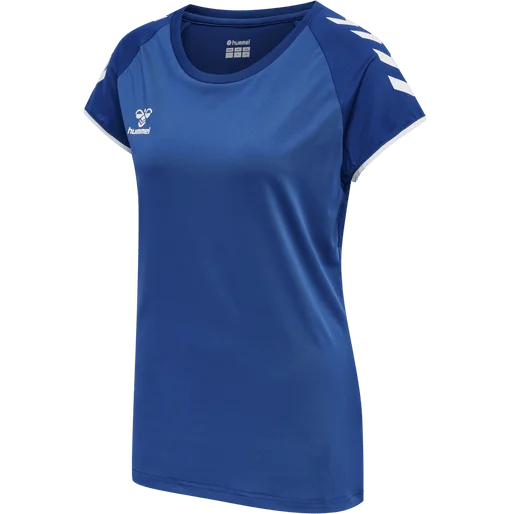 Hummel Women's Core Volley Stretch Tee Hooded Caped Shawl Collar