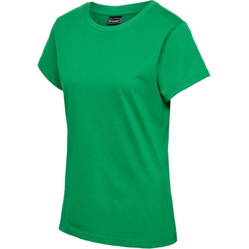 Hummel Women's Red Basic Short Sleeve T-Shirt Hooded Caped Shawl Collar