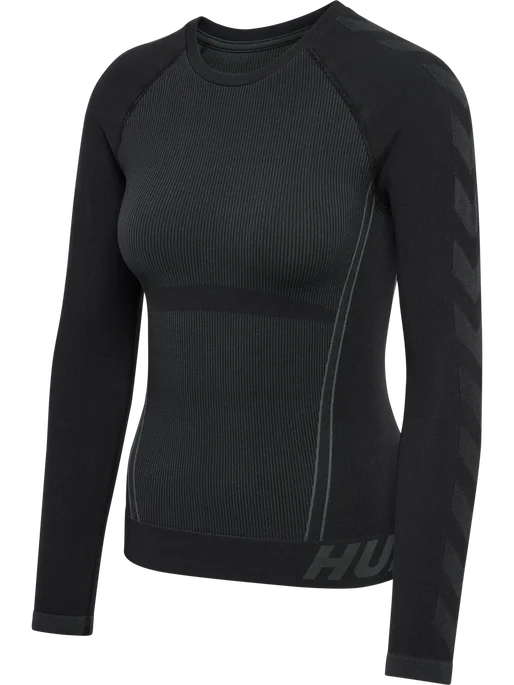 Hummel Women's Te Christel Seamless Long Sleeve T-Shirt Ribbed T-Shirt High Neck Heavyweight