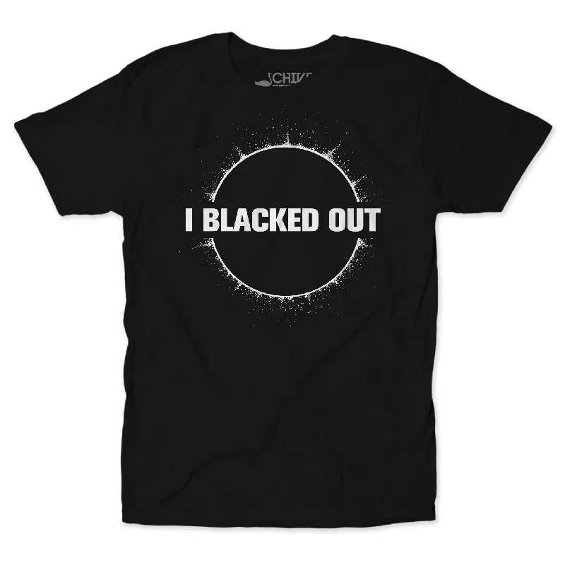 I Blacked Out Unisex Tee Notch Collar Peter Pan Collar Cowl Neck