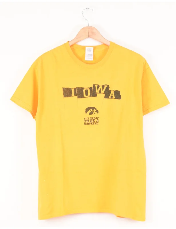 Iowa Printed T-shirt - L Graphic T-Shirt Round Neck Polyester