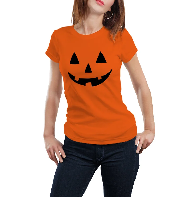 Jack O' Lantern Girl's T-Shirt Hooded Caped Shawl Collar