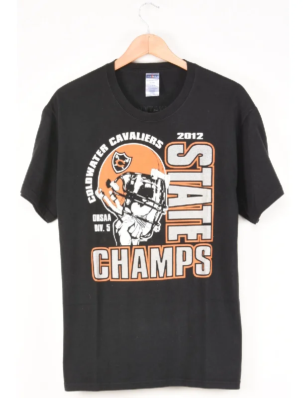 Jerzees State Champs Printed T-shirt - L Wool Fabric Cashmere Fabric Tweed Fabric