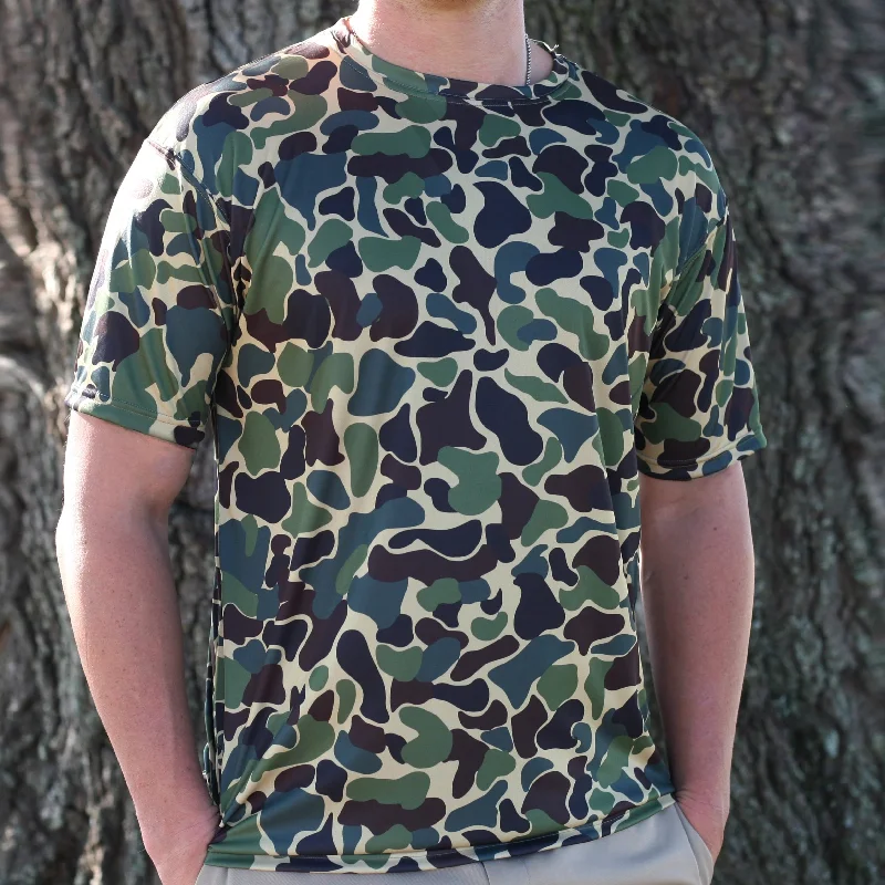 Kevin's Camo Short Sleeve Performance T-Shirt V-Neck T-Shirt Long Sleeve Cotton