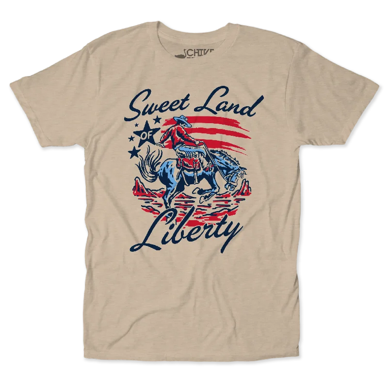 Land Of Liberty Unisex Tee Striped Floral Plaid