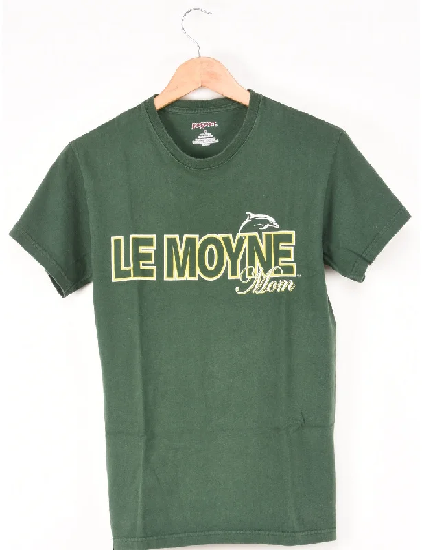 Le Moyne Mom Printed T-shirt - S Asymmetrical Pockets Print