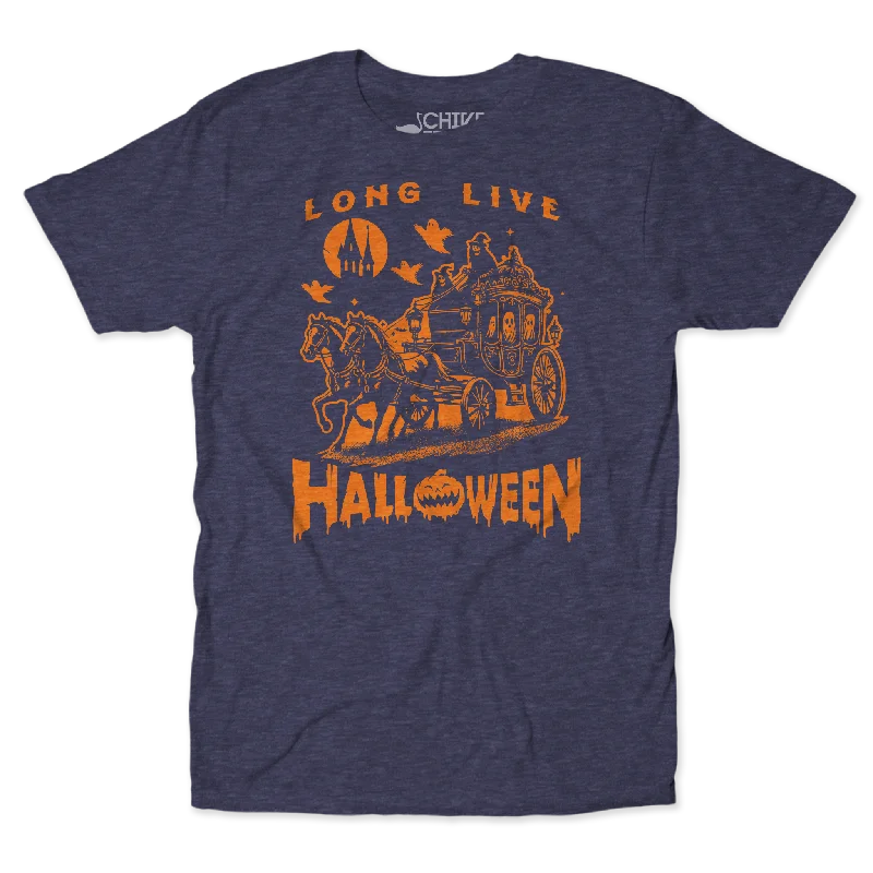 Long Live Halloween Unisex Tee Collared Crew Neck Turtle Neck