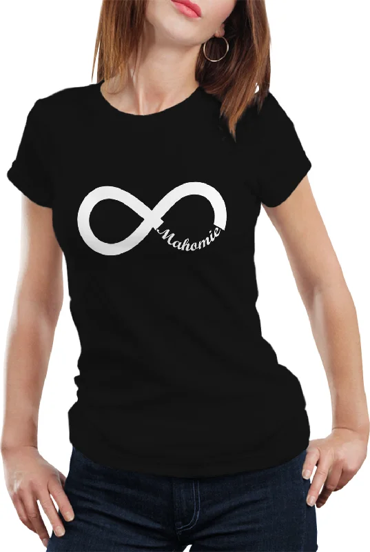 Mahomie Forever Infinity Girl's T-Shirt Beaded Sequined Faux Fur