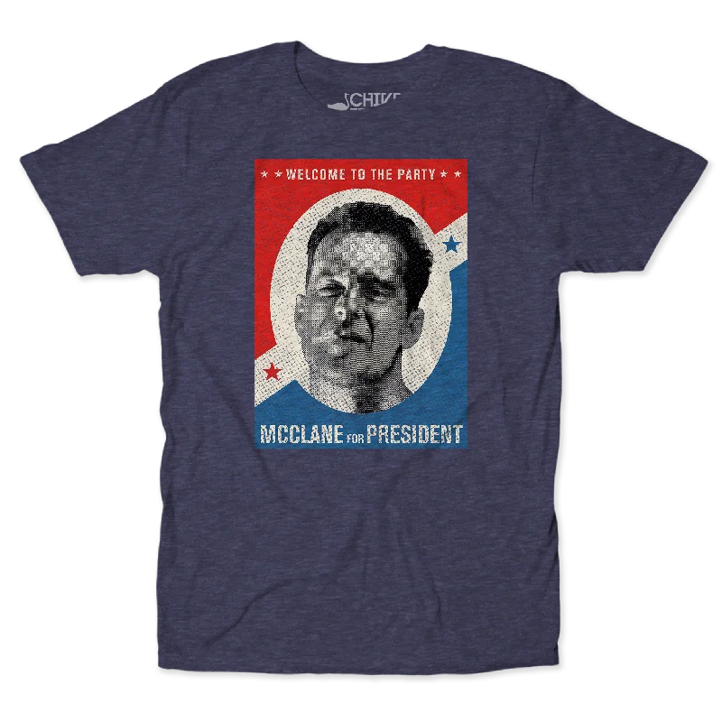 McClane For President Unisex Tee Print Jacquard Patchwork