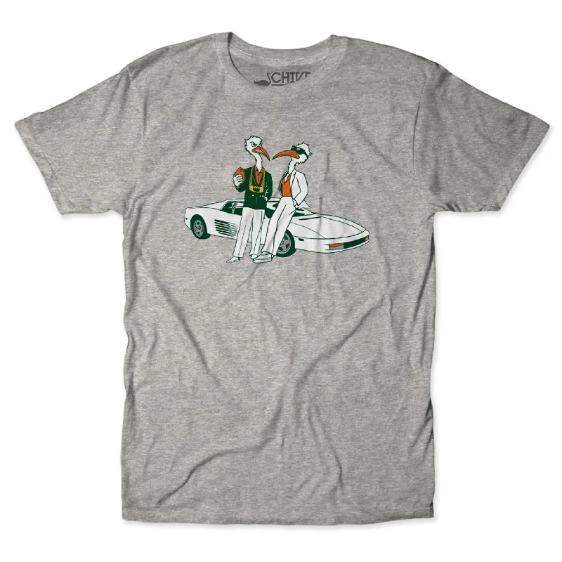Miami Vibes Tee Collared Crew Neck Turtle Neck