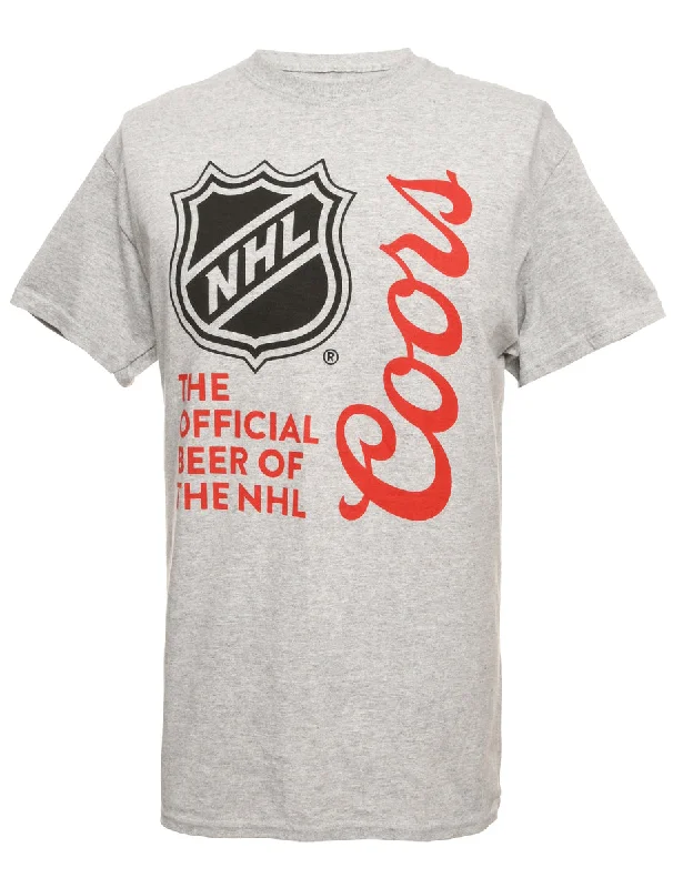 NHL Coors Sports T-shirt - S Mesh Fabric Canvas Fabric Denim Fabric