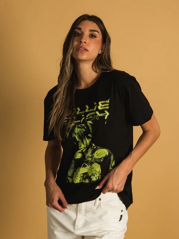 NTD APPAREL BILLIE EILISH LOGO T-SHIRT  - CLEARANCE Anti-Shrink Durable Soft