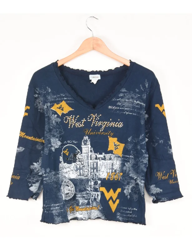 Printed West Virginia Printed T-shirt - L Chenille Fabric Brocade Fabric Lace Fabric