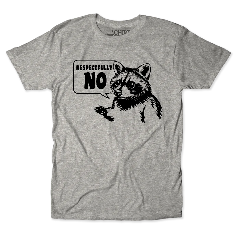 Respectfully No Unisex Tee Sequined Glittery Shiny