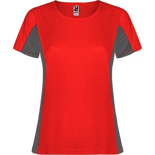 Roly Womens/Ladies Shanghai Short-Sleeved Sports T-Shirt Lace Blend Ribbed Blend Corduroy Blend