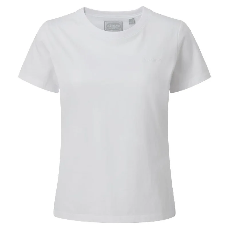 Schoffel Tresco Ladies T-Shirt - White Terry Blend Velvet Blend Canvas Blend