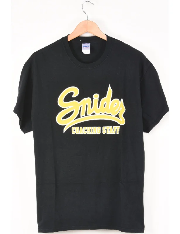 Snider Coaching Staff Printed T-shirt - L Lace Blend Ribbed Blend Corduroy Blend