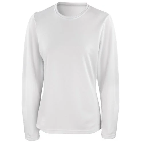 Spiro Ladies/Womens Sports Quick-Dry Long Sleeve Performance T-Shirt Handmade Hand-knitted Hand-woven