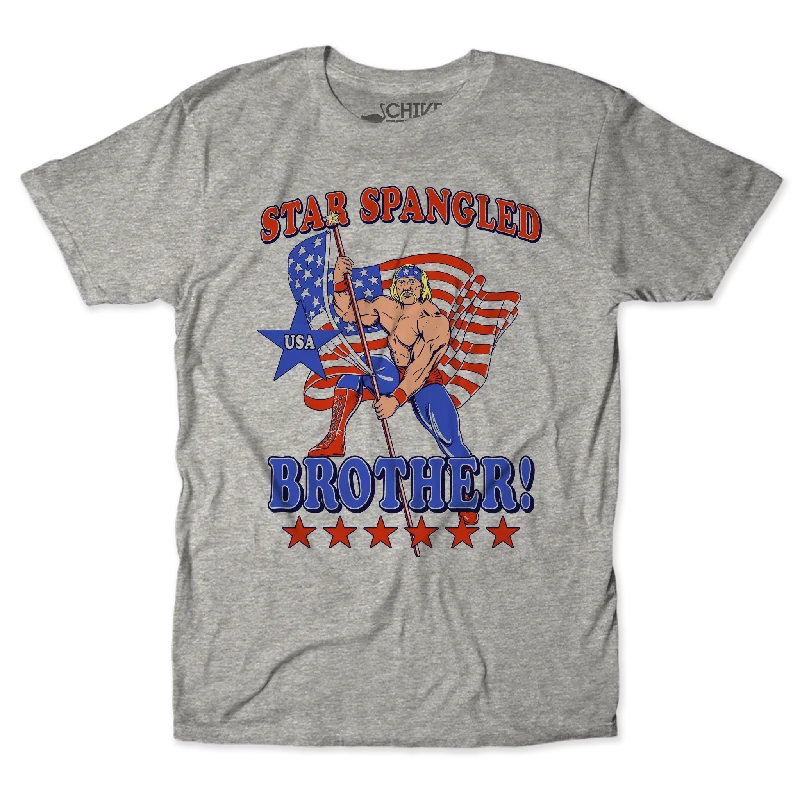 Star Spangled Unisex Tee Fleece Fabric Down Fabric Feather Fabric