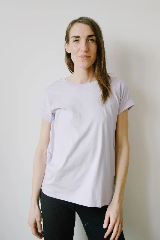 t-shirt - idaara - light lavender Anti-Shrink Durable Soft