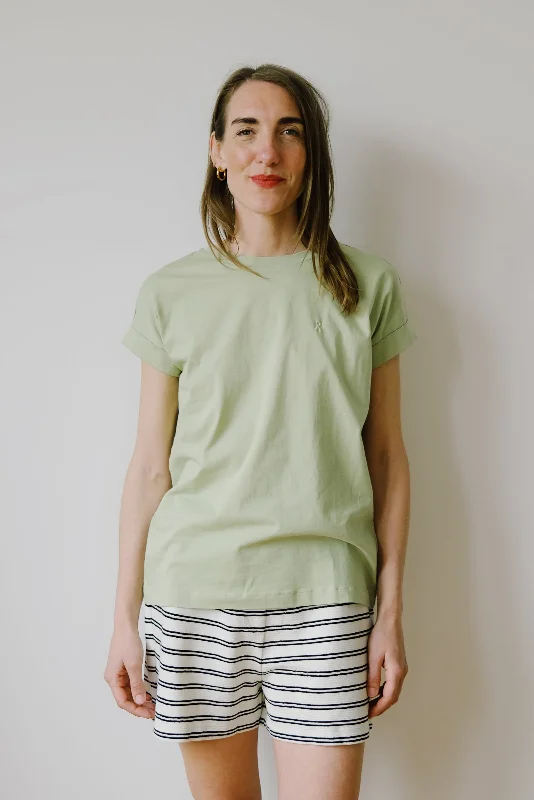 t-shirt - idaara - light matcha Rayon Fabric Velvet Fabric Corduroy Fabric