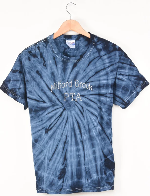 Tie Dyed Milford Brook PTA T-shirt - M Basic T-Shirt Crew Neck Short Sleeve