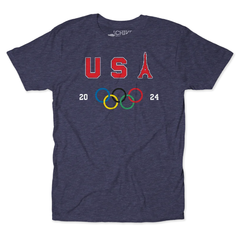 USA Unisex Tee Ribbed Striped Patterned